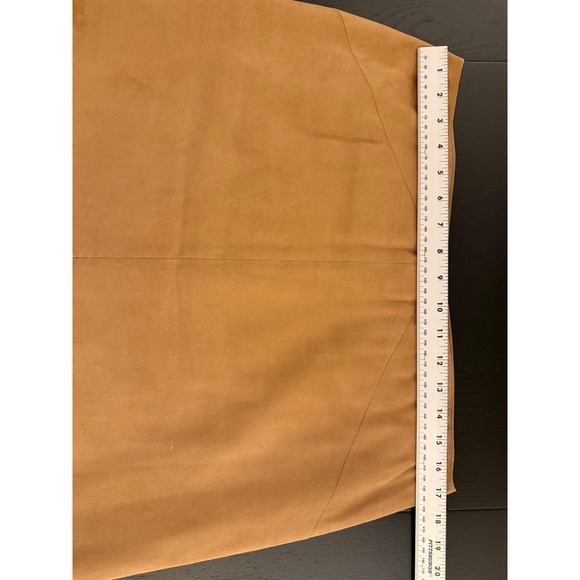Talbots Faux-Suede Long Skirt Womens Size 14 Tan Lined Mid-Length Western Casual - Picture 8 of 9